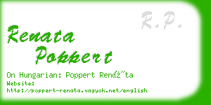 renata poppert business card